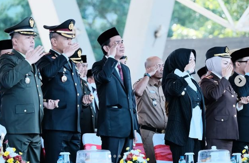 Pimpinan dan Anggota DPRD Makassar Hadiri Peringatan Hari Lahir Pancasila di Lapangan Karebosi